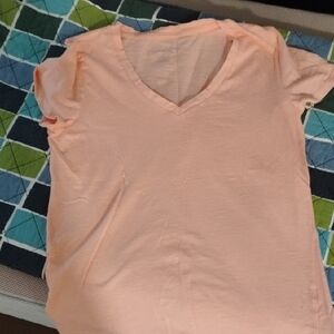 Peach V-Neck T-Shirt